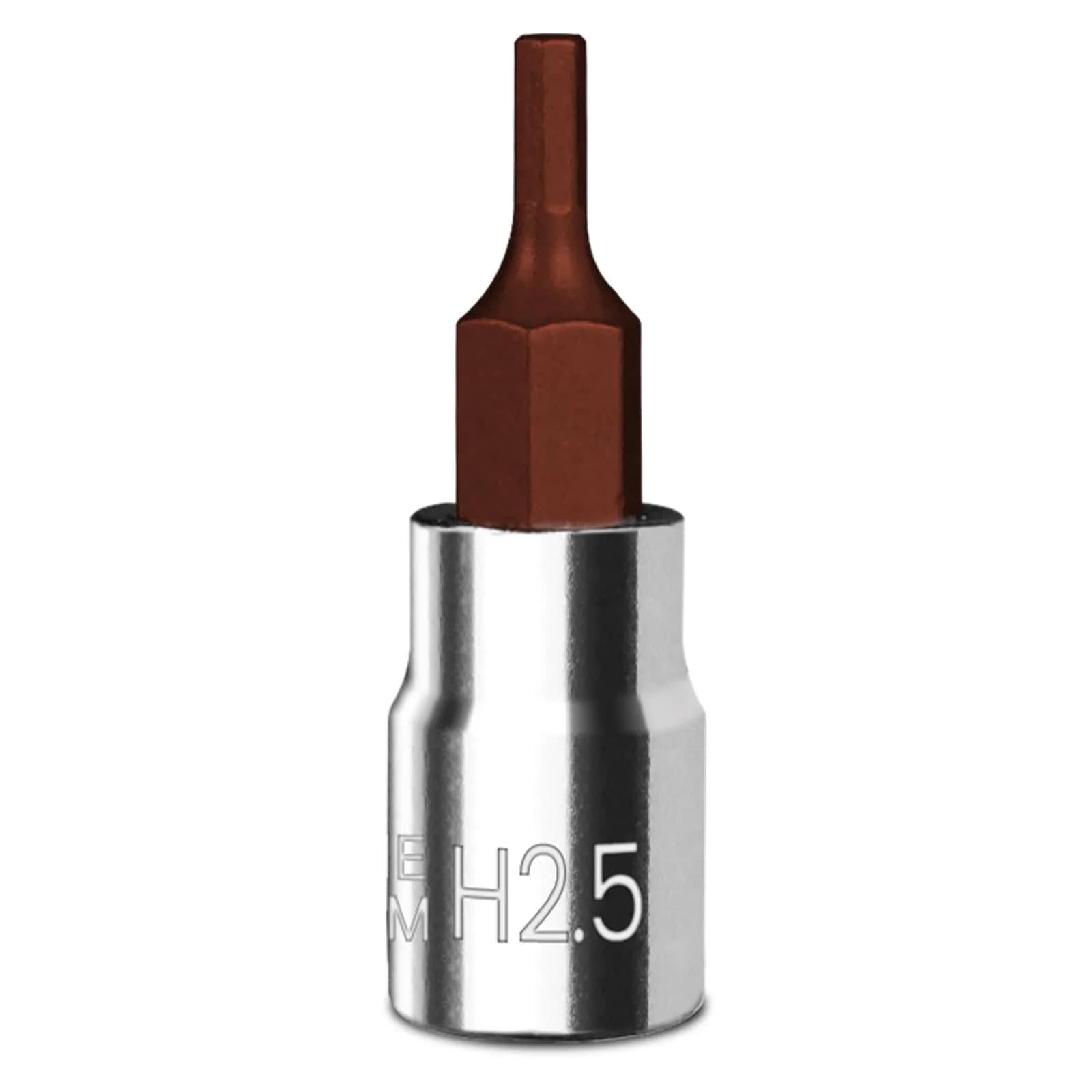 BLACKROBOT 2.5 mm Hex Bit Socket, 1/4 Inch Drive H2.5 Allen Key Socket, Metric, Full Polished, S2 Steel Head | Precision Insertion