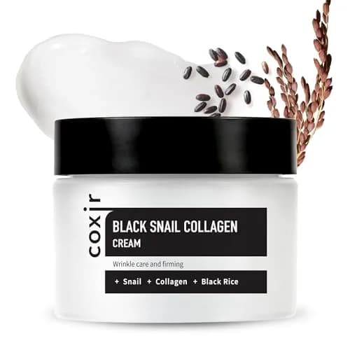 coxir Black Snail Collagen Cream 100ml (3.38 Fl Oz) | Korean Skin Care Moisturizer with Snail Mucin & Peptides thumbnail 1