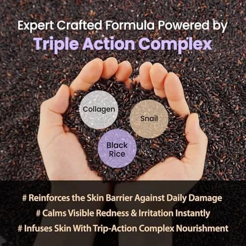 coxir Black Snail Collagen Cream 100ml (3.38 Fl Oz) | Korean Skin Care Moisturizer with Snail Mucin & Peptides thumbnail 6
