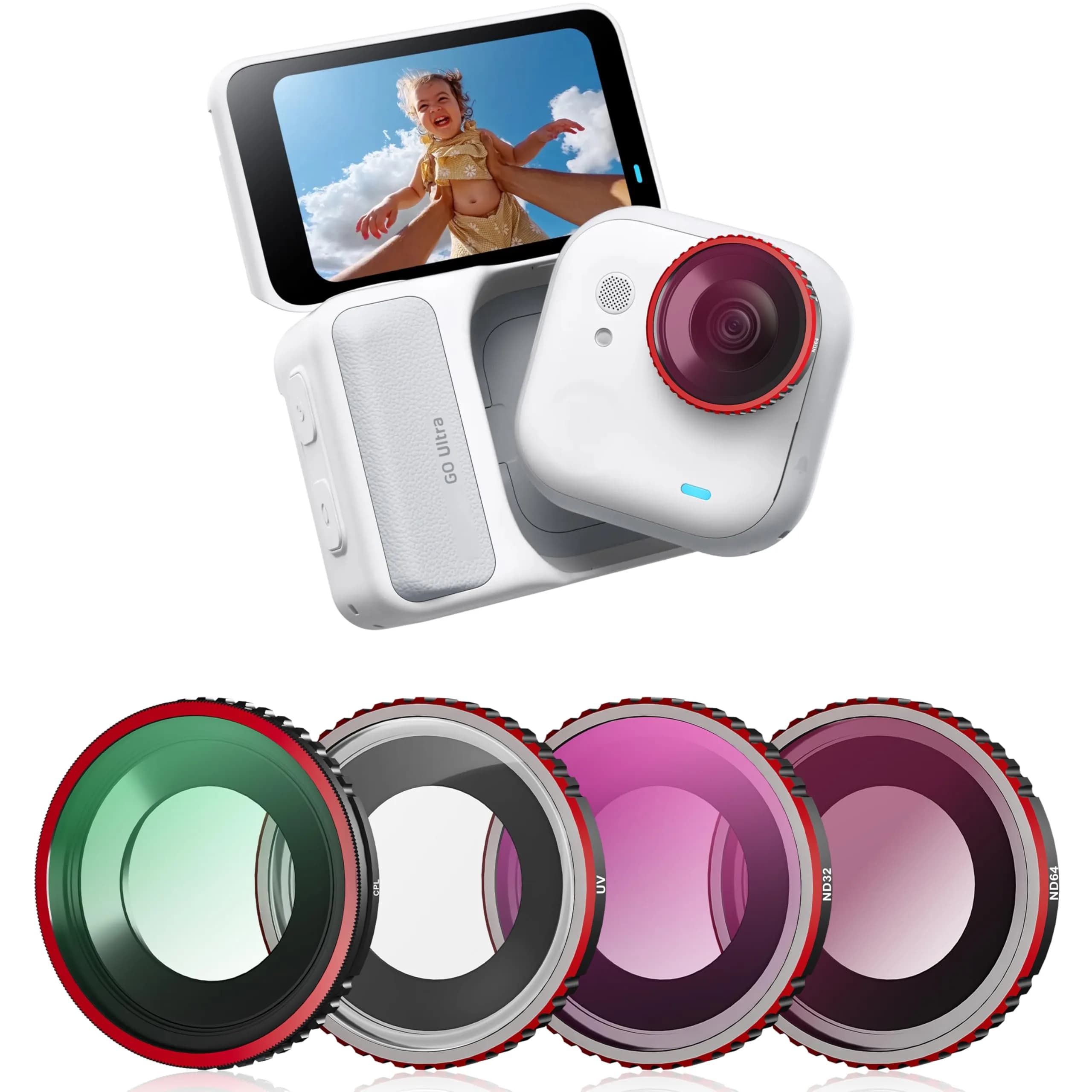 STARTRC VCR ND CPL Filters Set for Insta360 Go Ultra | Optical Glass, Multi Coating, 4 Pack — 4-Pack