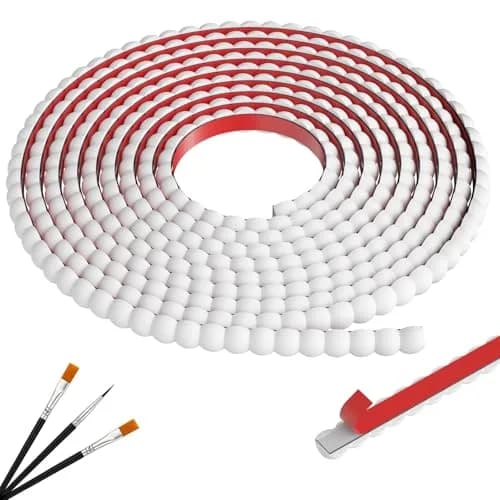 JSIWOTH White Pearl Decorative Trim 3.05m (10ft) | Flexible Peel and Stick Wall Molding for DIY Home Décor thumbnail 1