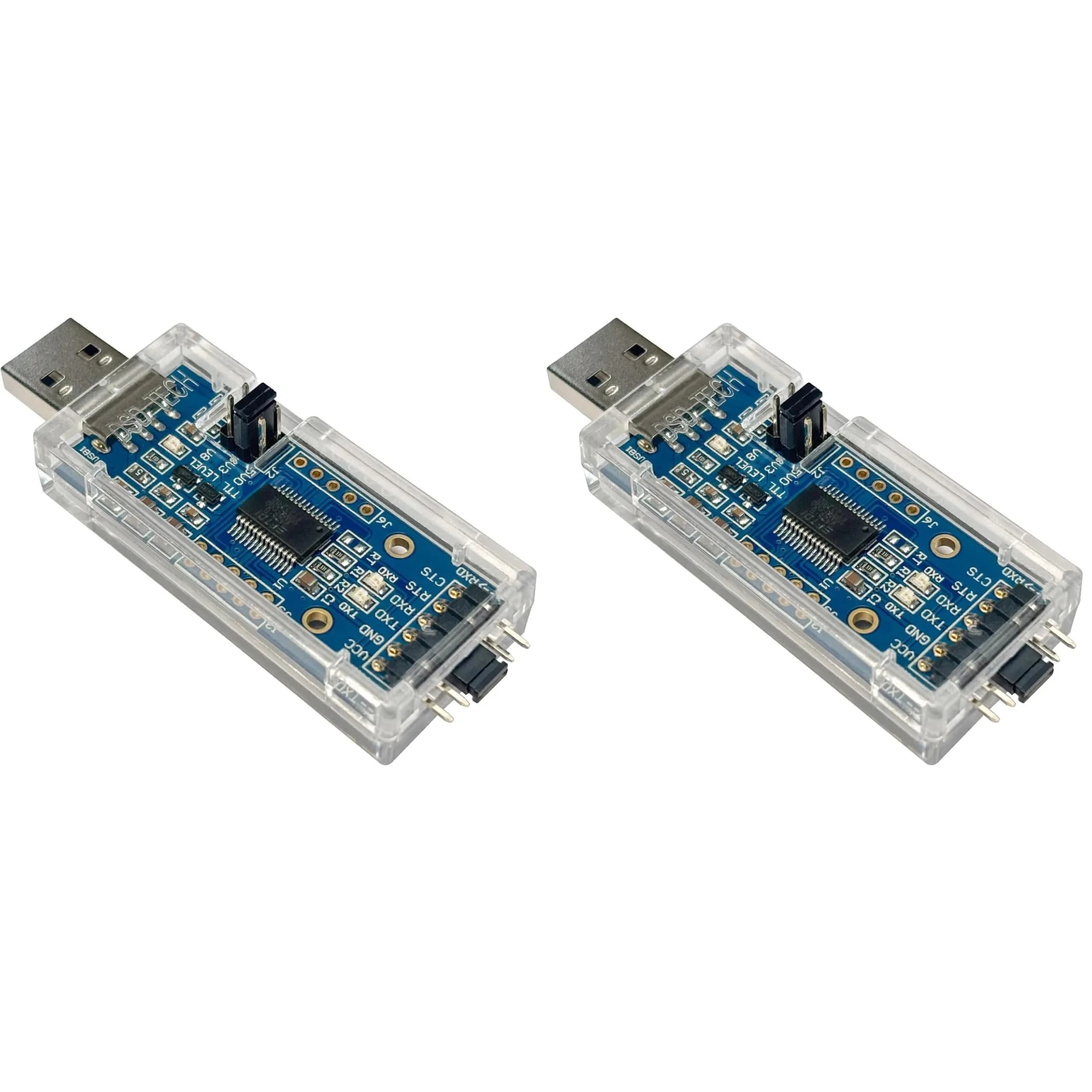 DSD TECH SH-U09C2 USB to TTL Adapter with FTDI FT232RL IC, 1.8V/3.3V/5V Logic Levels | Debugging and Programming — Multicoloured