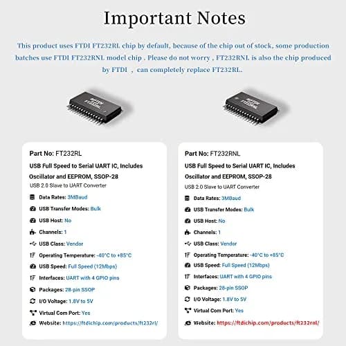 DSD TECH SH-U09C2 USB to TTL Adapter with FTDI FT232RL IC & Protective Case (Pack of 2) | Debugging & Programming Tool thumbnail 6
