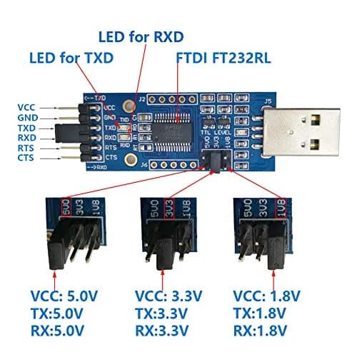 DSD TECH SH-U09C2 USB to TTL Adapter with FTDI FT232RL IC & Protective Case (Pack of 2) | Debugging & Programming Tool thumbnail 2