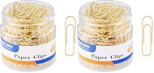 FUDAO FAMILY Gold Paper Clips 28mm | Reusable, Corrosion-Resistant Office & School Supplies thumbnail 1
