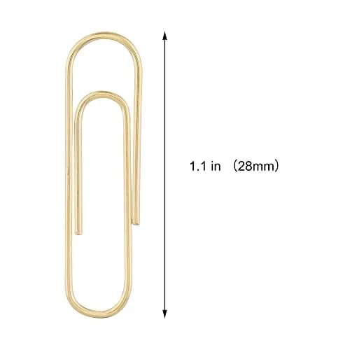 FUDAO FAMILY Gold Paper Clips 28mm | Reusable, Corrosion-Resistant Office & School Supplies thumbnail 2