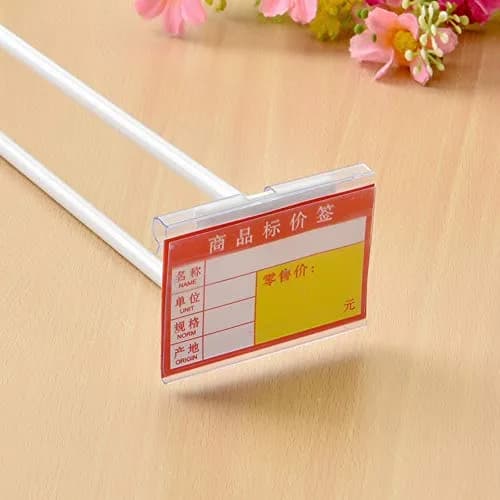 mollensiuer Clear Label Holder 200 Count | Retail Price Tag Holder for Shelves thumbnail 4