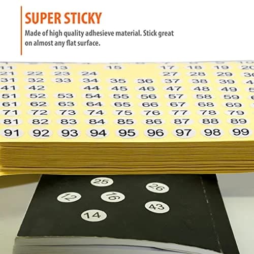 IFAMIO Number Stickers 1-500 | 7500 Self-Adhesive Small Round Labels for Organizing thumbnail 4