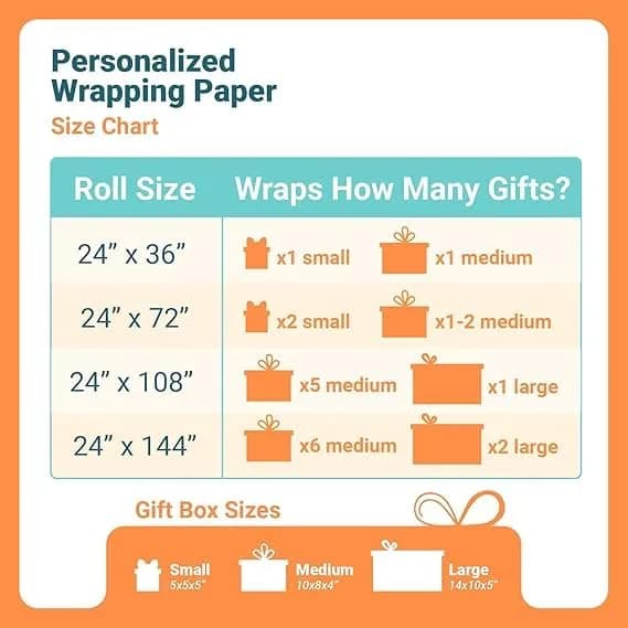 Wrap Crafters Personalized Hanukkah Star of David Gift Wrap | 24"x144" Ivory Festive Paper thumbnail 4