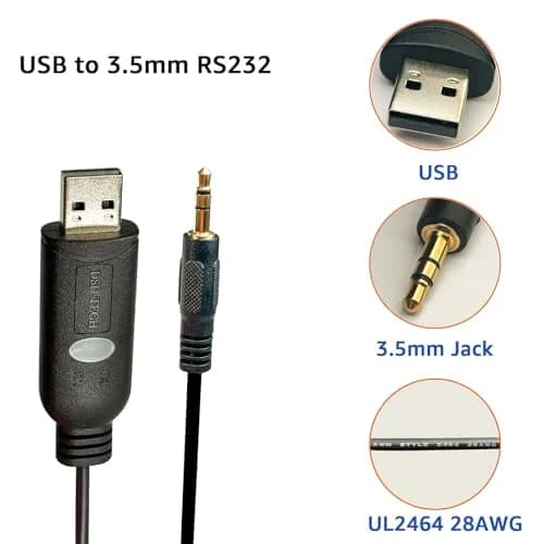 DSD TECH SH-U35B USB RS232 to 3.5mm Serial Cable 1.83m (6ft) Pack of 2 | FTDI FT232RL Chip for Stable Data Transmission thumbnail 7