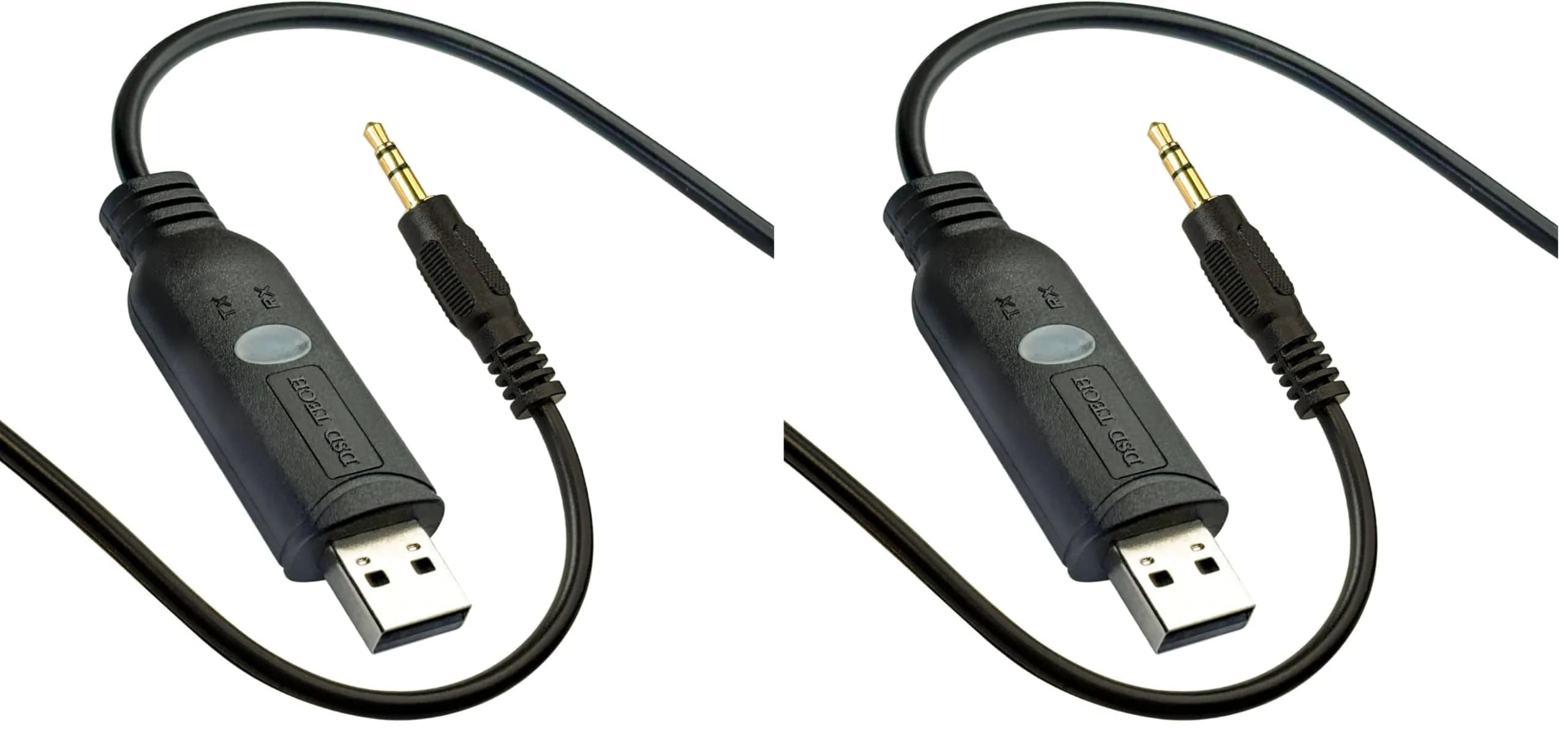 DSD TECH SH-U35B USB RS232 to 3.5mm Serial Cable 6FT | FTDI FT232RL Chip Support — Black