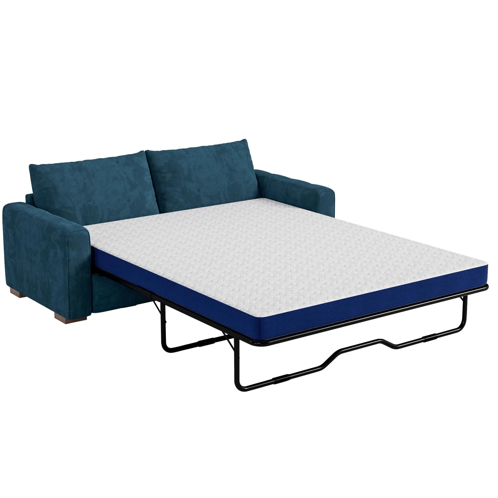 Wellynap 4 Inch Gel Memory Foam Sofa Mattress Queen Size 72 x 58 Inches | Removable Cover for Guest & RV Use - main product image