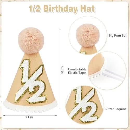 THAWAY 1/2 Birthday Boy Half Birthday Decorations - Green | Milestone Milestone Milestone thumbnail 7