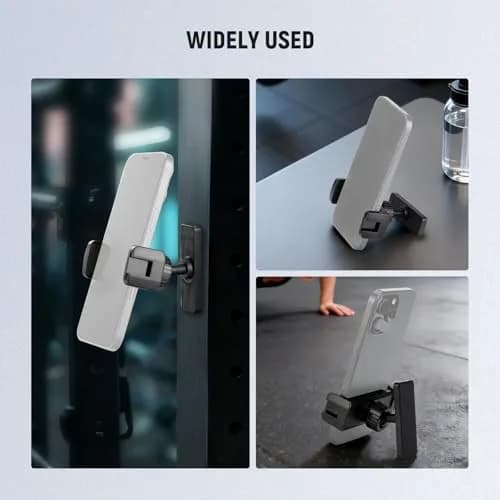 NEEWER Magnetic Phone Holder Mount Stand with 360° Rotation & Desktop Stand, Black | Secure Gym & Home Use thumbnail 6