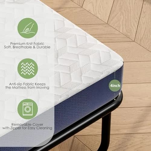 Wellynap 4 Inch Gel Memory Foam Sofa Mattress Full Size 72 x 53 Inches | Support & Comfort thumbnail 6