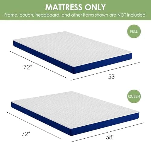 Wellynap 4 Inch Gel Memory Foam Sofa Mattress Full Size 72 x 53 Inches | Support & Comfort thumbnail 2