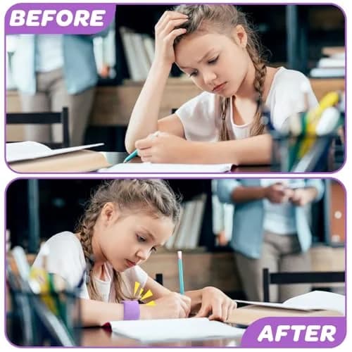 JXM Sensory Weighted Bracelets for Kids with SPD ADHD Autism, Purple 222g (0.49 lb) | Deep Pressure Input for Focus thumbnail 7