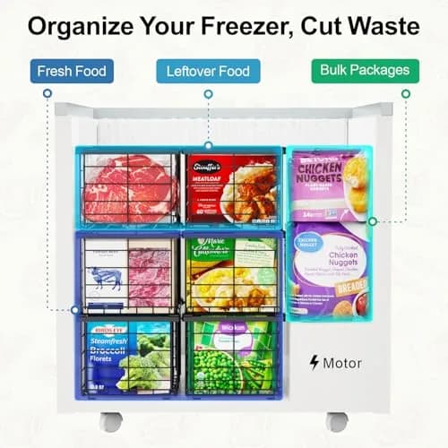 iSPECLE Chest Freezer Organizer Baskets - 3 Pack Black | Fits 5-7 Cu.Ft Freezers thumbnail 7