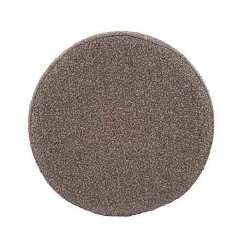 Howard Elliott Collection No-Tip Cylinder Round Ottoman – 17" x 17" – Multi-Use Footstool, Side Table or Seat, Polyester Cover, Chocolate Brown thumbnail 2