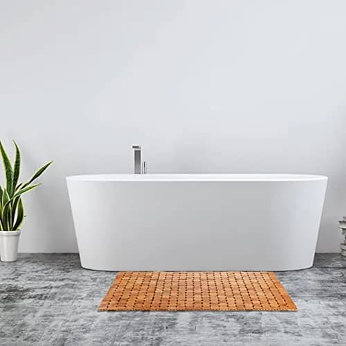 Dicunoy Bamboo Bath Mat Set 59.94cm x 40.64cm (23.6" x 16") | Non-Slip, Quick-Dry, Indoor/Outdoor Use (Pack of 2) thumbnail 5