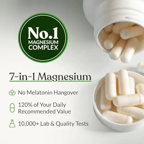 BIOptimizers Magnesium Breakthrough 500mg 7 Forms of Magnesium Capsules | Supports Sleep & Cognitive Function thumbnail 5