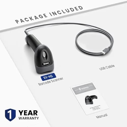 Eyoyo EY-H2 USB Handheld 2D QR Code Scanner 8.3cm (3.27in) | Plug and Play Barcode Reader thumbnail 9