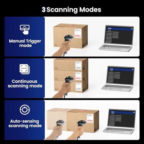Eyoyo EY-H2 USB Handheld 2D QR Code Scanner 8.3cm (3.27in) | Plug and Play Barcode Reader thumbnail 3