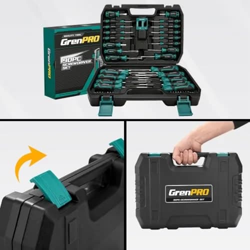 GRENPRO 90-Piece Screwdriver Set with 64 S2 Bits & Extension Bars | Precision Electronics Repair & Furniture Assembly thumbnail 6