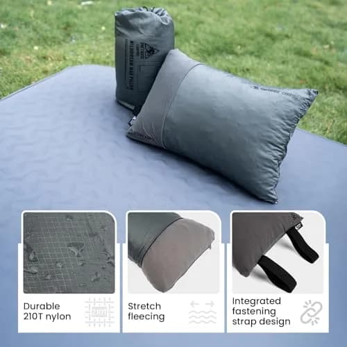 ONETIGRIS Wilddream Camping Pillow, Shredded Memory Foam, Compact 48cm (18.4") x 34cm (13.4") x 15cm (5.9") | All-Season Comfort for Backpacking & Travel thumbnail 6