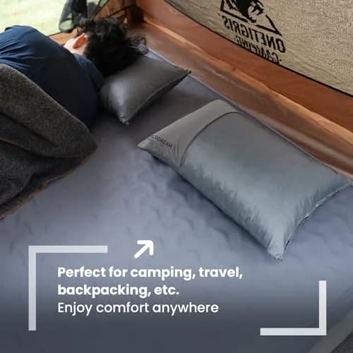 ONETIGRIS Wilddream Camping Pillow, Shredded Memory Foam, Compact 48cm (18.4") x 34cm (13.4") x 15cm (5.9") | All-Season Comfort for Backpacking & Travel thumbnail 7