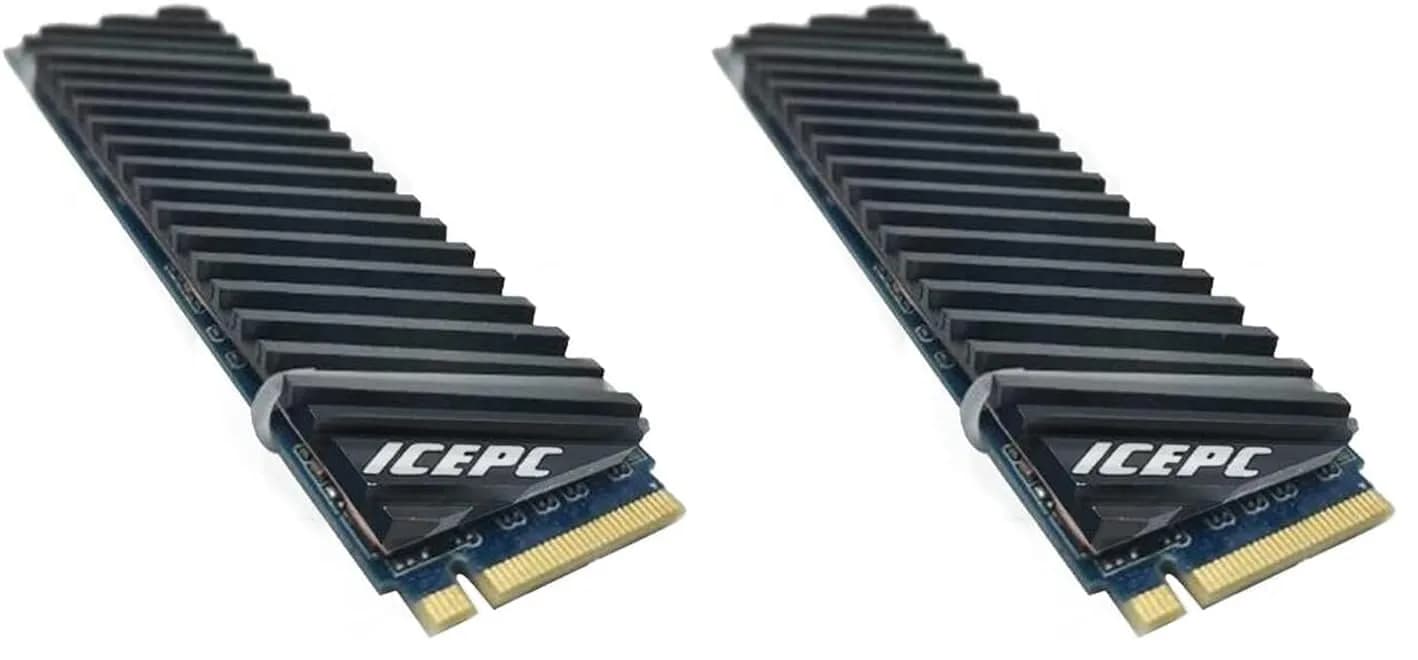 icepc M.2 Heatsink for PS5 PCI-E NVME SSD 2280 Graphene Copper Heat Sink 70x20mm | High Performance SSD Cooler - main product image