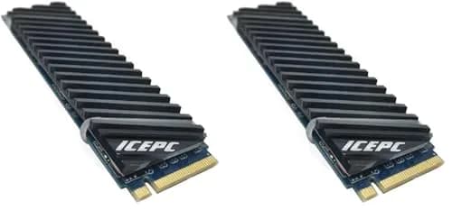 icepc M.2 Heatsink for PS5 PCI-E NVME SSD 2280 Graphene Copper Heat Sink 70x20mm | High Performance SSD Cooler thumbnail 1