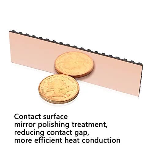 icepc M.2 Heatsink for PS5 PCI-E NVME SSD 2280 Graphene Copper Heat Sink 70x20mm | High Performance SSD Cooler thumbnail 4
