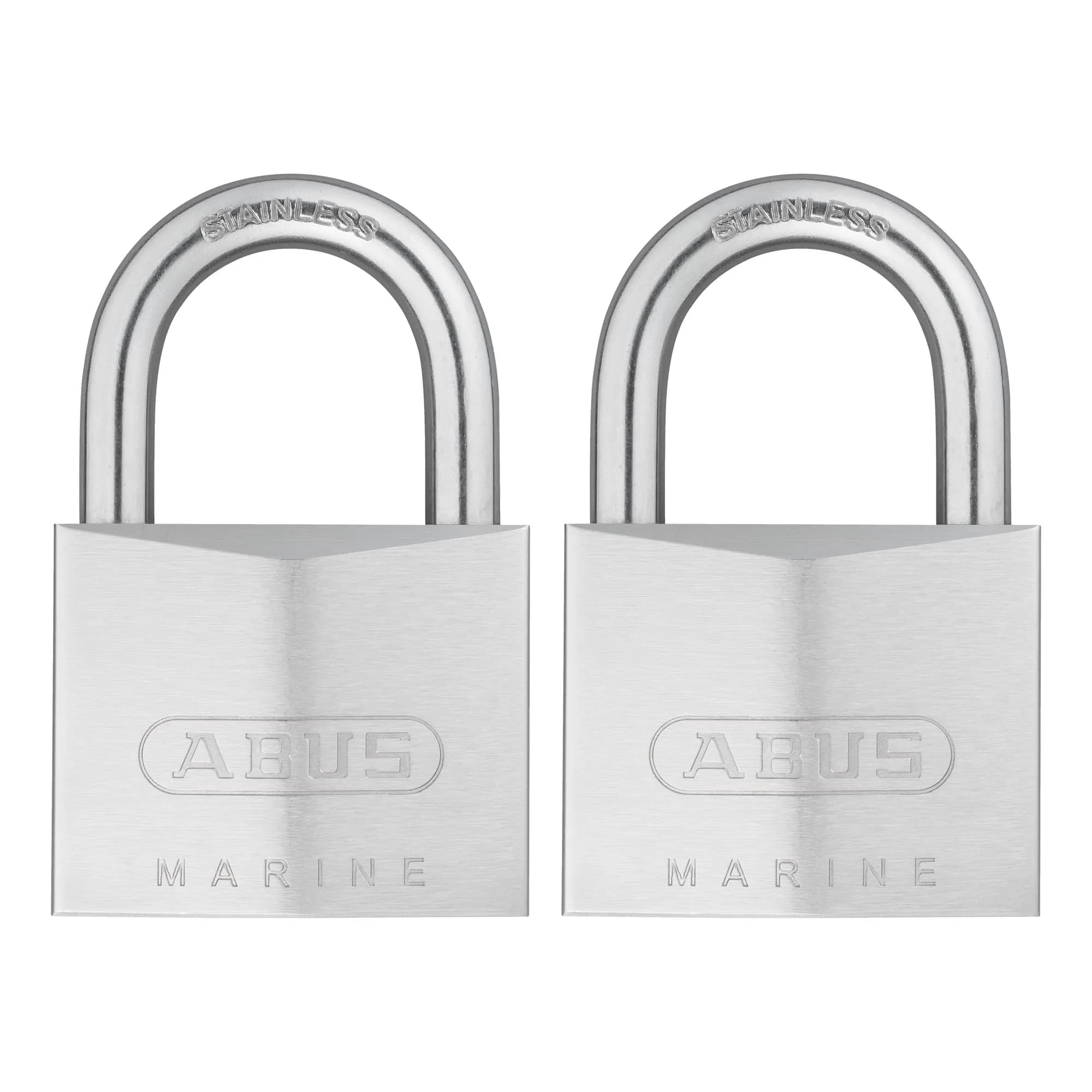 ABUS 75IB/50 Marine Grade Chrome Plated Brass Padlock 50mm (1.97in) with 2 Keys | Rust Resistant Security for Outdoor Use — Keyed Alike