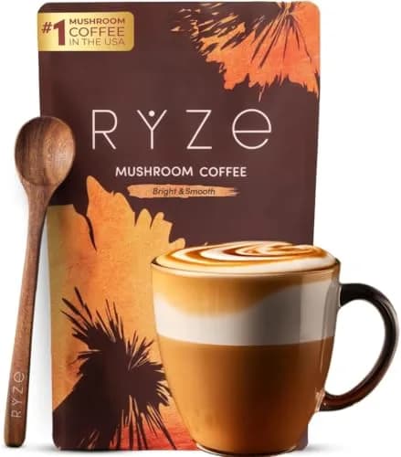 RYZE Organic Mushroom Coffee Medium Roast 180g (6.35oz) | Adaptogenic Blend for Energy & Focus thumbnail 1