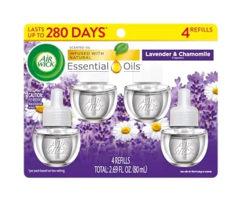 Air Wick Plug-In Scented Oil Refills Lavender & Chamomile 2.69ml (0.67 Fl Oz) 4-Count | Continuous Fragrance Control thumbnail 2
