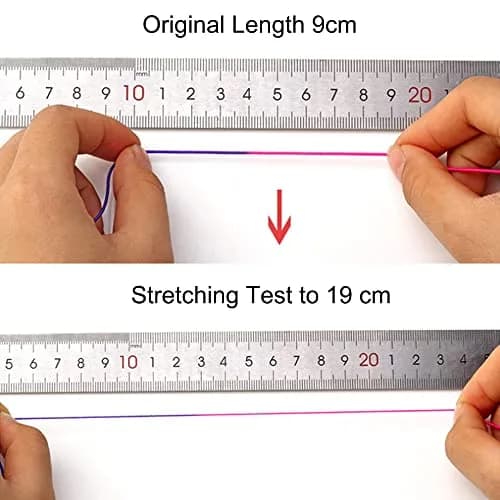 LUSTEMBER Rainbow Elastic Bracelet String 1mm (164 ft x 2 Rolls) | Stretchy Cord for Jewelry Making thumbnail 4