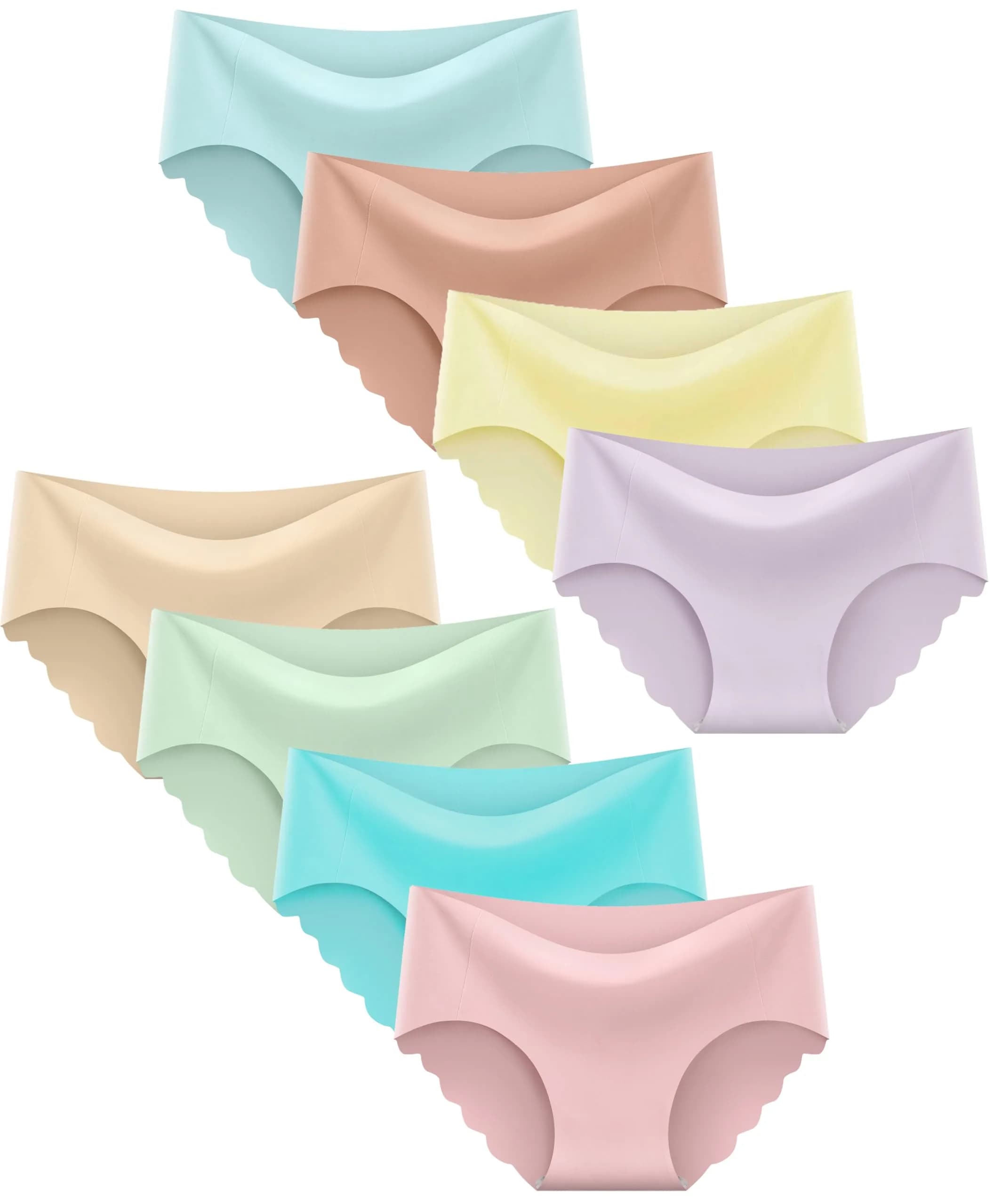 Boboking Teen Girls Seamless Underwear No Show Tagless Briefs 13-14 Years | Breathable, Invisible & Comfortable - main product image