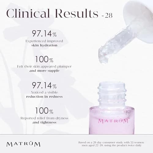MATRÚM Organic Barrier Repair Face Serum – Brightening, Firming & Hydrating Serum for Dry & Sensitive Skin, Soothes Redness & Dryness, with Niacinamide, Vitamin E & Camelina Seed Oil thumbnail 2