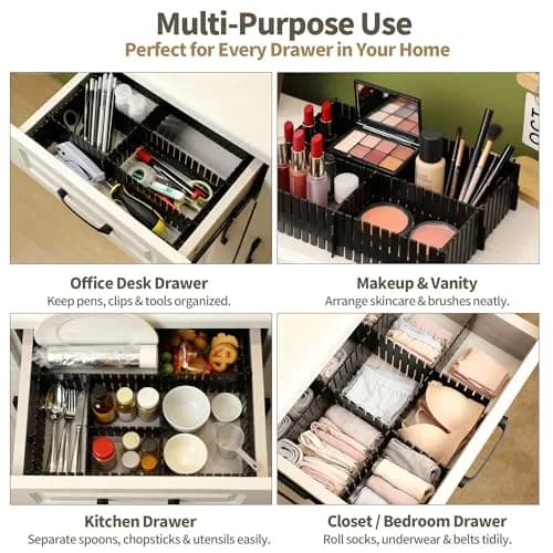 Bofoho Adjustable Drawer Dividers 32 Pack | Cut-to-Fit DIY Organizers for Kitchen & Closet thumbnail 6