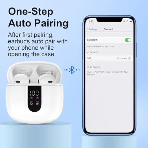 VIFIGEN Wireless Earbuds for iPhone 17e/17 Pro Max | 60H Playtime, IPX7 Waterproof, Bluetooth 5.3 thumbnail 4