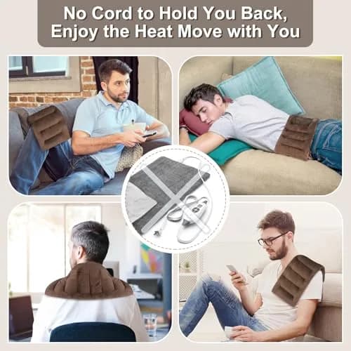 SuzziPad Microwave Heating Pad 7"X16" Brown | Moist Heat for Muscle Soreness & Fatigue thumbnail 6