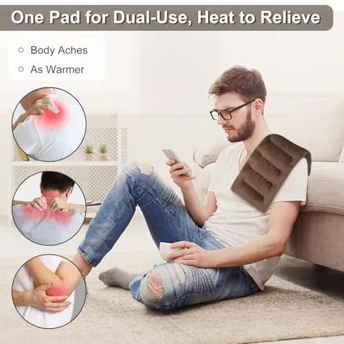 SuzziPad Microwave Heating Pad 7"X16" Brown | Moist Heat for Muscle Soreness & Fatigue thumbnail 2
