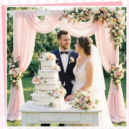 NatNarr White Bow Cake Toppers 30 Pack | Handmade Polyester Ribbon for Parties thumbnail 5