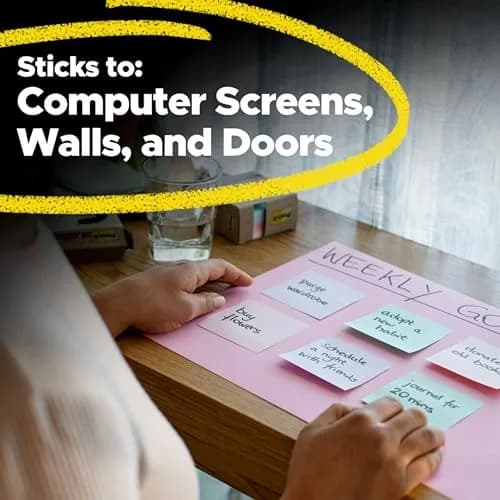 Post-it Super Sticky Notes Wanderlust Pastels Collection 3x3 in, 70 Sheets/Pad, 24 Pads | 2X Sticking Power, Recycled Paper thumbnail 4