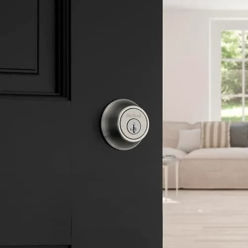 Kwikset 660 Deadbolt Lock Satin Nickel | SmartKey Security for Enhanced Home Protection thumbnail 2