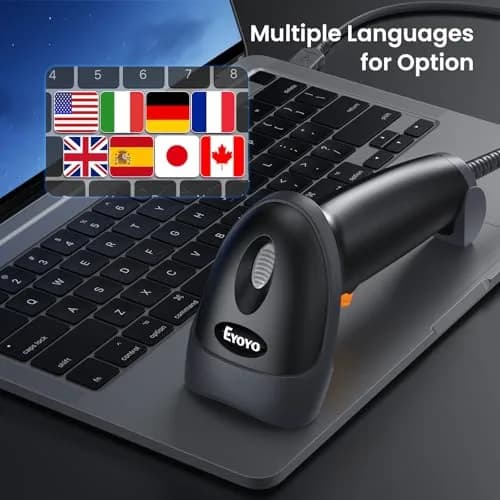 Eyoyo 2D Handheld USB QR Code Scanner | Wired Barcode Reader for POS & Inventory (70-120 chars) thumbnail 5