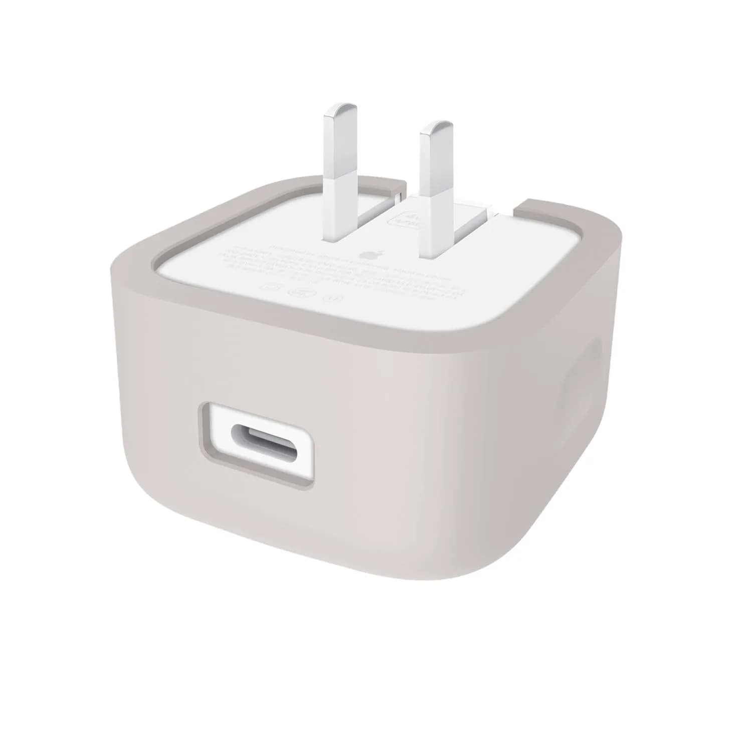 Seanai Grey Silicone Charger Cover for Apple 40W Dynamic Power Adapter | Protects Charger from Scratches & Dirt
