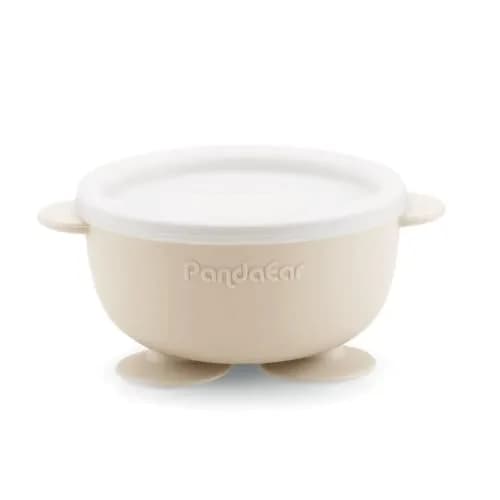 PandaEar Stainless Steel Baby Suction Bowls | Non-Slip, Unbreakable, Mess-Free (Blue Green Beige, With Lids) thumbnail 8