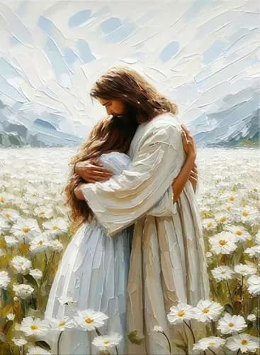 Fairyland JinWenn Jesus Christian Paint by Numbers Kit for Adults Canvas | Easy Beginner Art Craft Kit 40x50 cm (16x20 inches) thumbnail 1
